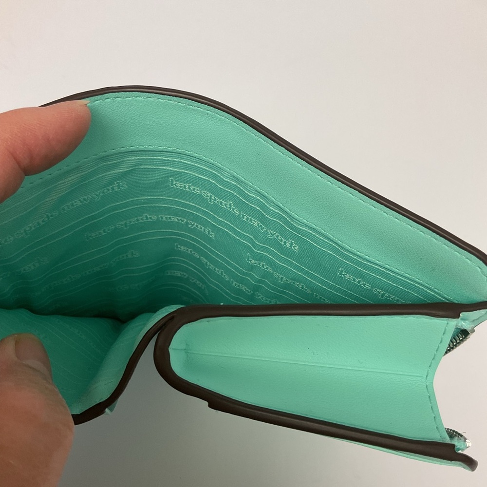 KATE SPADE PATENT LEATHER WALLET AQUA OMBRE NWOT - Picture 15 of 15